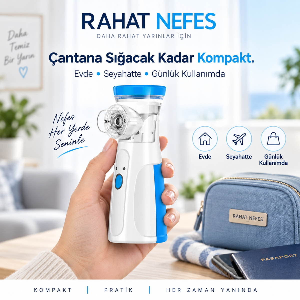 Rahat Nefes Taşınabilir Mesh Nebülizatör